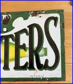 Enamel Sign Advertising Penny Monsters. Vintage Sign