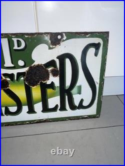 Enamel Sign Advertising Penny Monsters. Vintage Sign