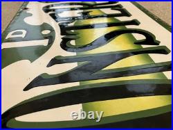 Enamel Sign Advertising Penny Monsters. Vintage Sign