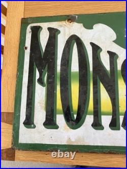 Enamel Sign Advertising Penny Monsters. Vintage Sign