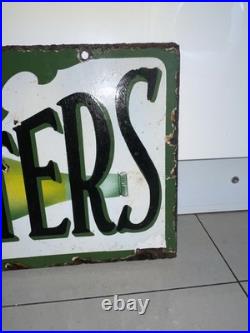 Enamel Sign Advertising Penny Monsters. Vintage Sign