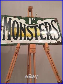 Enamel Sign Advertising Rare Collectable Antique Old Vintage Sign Rare 1920s