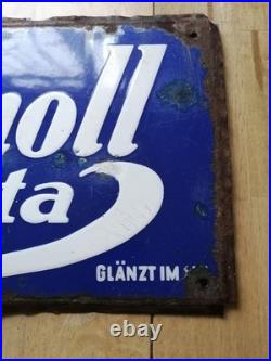 Enamel Sign Advertising Vintage Schmoll Pasta Original Old Retro Antique Vintage