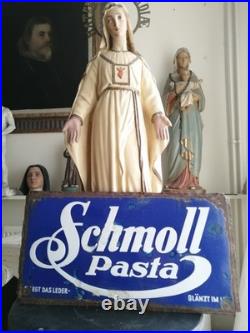 Enamel Sign Advertising Vintage Schmoll Pasta Original Old Retro Antique Vintage