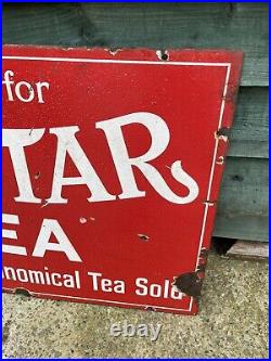 Enamel Sign Agent For Nectar Tea, Metal, Vintage Advertising Advertising Sign