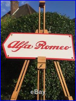 Enamel Sign Alfa Romeo Classic Car Antique Sign Rare Old Collectable Vintage
