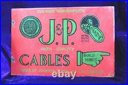 Enamel Sign Board Old Vintage Advertising J. P. Cables London Collectibles PH-43