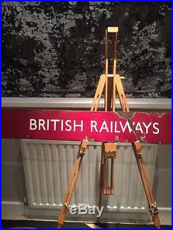 Enamel Sign British Railways Original Old Rare Antique Collectable BR Vintage
