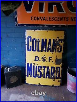 Enamel Sign Colman's Dsf Mustard