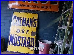 Enamel Sign Colman's Dsf Mustard