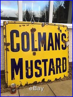 Enamel Sign Colmans Antique Collectable Advertising Old Vintage Metal Sign Rare
