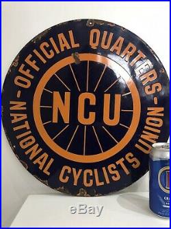 Enamel Sign Cycle Bicycle Advertising Collectable Old Rare Vintage Antique Bike