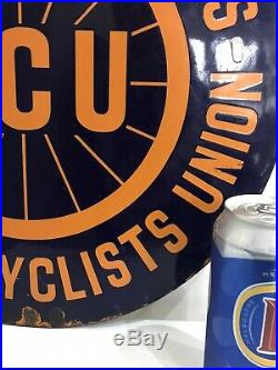 Enamel Sign Cycle Bicycle Advertising Collectable Old Rare Vintage Antique Bike