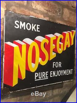 Enamel Sign Nosegay Original Old Rare Advertising Antique Vintage Collectable
