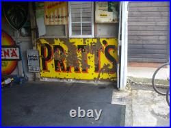 Enamel Sign, Pratts Vintage Original Sign 6x3f, Vintage Petrol Pump Uk Post Enamel Sign, Pratts Vintage Original Sign 6x3f, Vintage Petrol Pump Uk Post