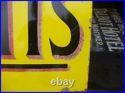 Enamel Sign, Pratts Vintage Sign Large, World Post Old Petrol Pump Free Uk Post