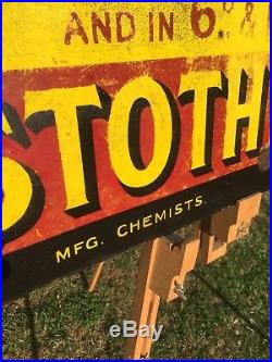 Enamel Sign Stotherts Chemist Antique Old Rare Collectable Advertising Vintage