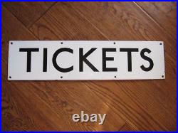 Enamel Sign Tickets Vintage Large London Underground Rail Br Station