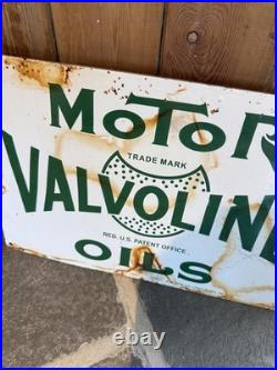 Enamel Sign VALVOLINE Motor Oil Vintage Garage /Man Cave /18x12 Classic car