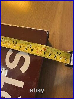 Enamel Sign Vintage Advertising Sold Or Let Original Double Sided Will Ship