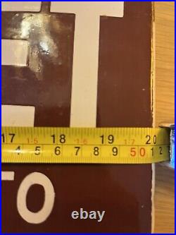 Enamel Sign Vintage Advertising Sold Or Let Original Double Sided Will Ship