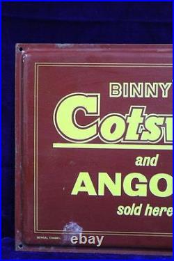 Enamel Signboard Old Vintage Advertising Binny's Cotswol Collectible PJ-41