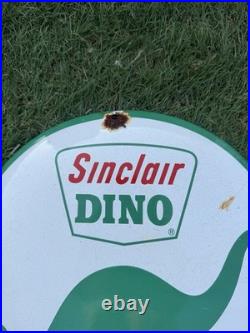 Enamel Sinclair Dinosaur Vintage Sign Enamel Sinclair Dinosaur Vintage Sign