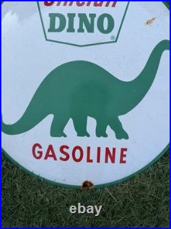 Enamel Sinclair Dinosaur Vintage Sign