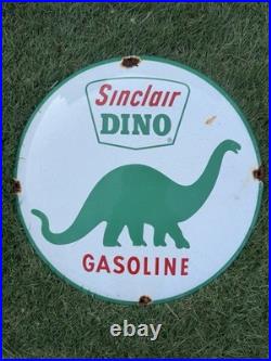 Enamel Sinclair Dinosaur Vintage Sign