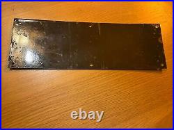 Enamel sign Original Vintage Advertising No Smoking White On Black Excellent