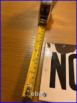 Enamel sign Original Vintage Advertising No Smoking White On Black Excellent