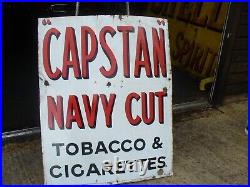 Enamel sign, capstan navy cut vintage sign HUGE WORLD SHIPPING