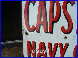 Enamel sign, capstan navy cut vintage sign HUGE WORLD SHIPPING
