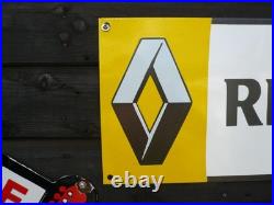 Enamel sign, classic renault, classic lorry vintage tractor, renault 5 WORLD POST