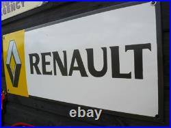 Enamel sign, classic renault, classic lorry vintage tractor, renault 5 WORLD POST