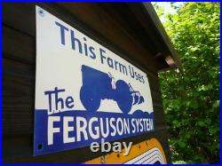 Enamel sign, ferguson t20 tractor, vintage tractor, farm sign, classic tractor