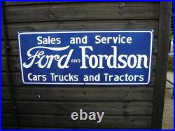 Enamel sign, ford classic car classic tractor, classic lorry, vintage farm