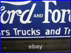 Enamel sign, ford classic car classic tractor, classic lorry, vintage farm