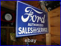 Enamel sign, ford xr4, ford dealer sign ford escort, classic car, vintage ford