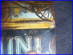 Enamel sign not michelin sign dunlop metal sign, vintage petrol pump WORLD POST
