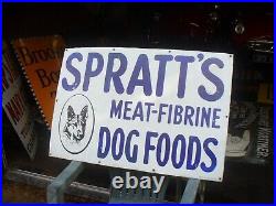Enamel sign, spratts dog food vintage sign world post 30 X 20 INCH FREE UK POST