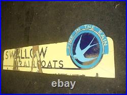 Enamel sign, vintage birmingham factory sign 3 foot long worldwide post