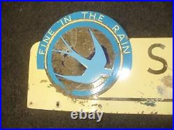 Enamel sign, vintage birmingham factory sign 3 foot long worldwide post