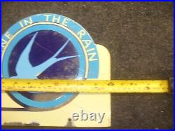 Enamel sign, vintage birmingham factory sign 3 foot long worldwide post