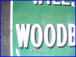 Enamel sign, vintage sign, wills woodbine WORLDWIDE POST