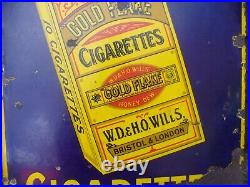 Enamel sign, wills tobacco vintage sign, WORLDWIDE POST