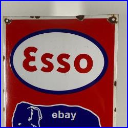 Esso Enamel Sign 60x30cm (23.6x11.8) Nice Gas Oil Vintage Advertising Decor