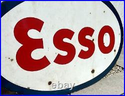 Esso Garage Dealership Enamel Sign Double Sided Vintage Advertising Motor Oil