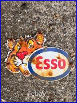 Esso'Tiger' Vintage Enamel Advertising Garage Sign
