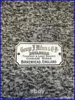 Extremely Rare Vintage George F. Milnes&co Ltd Birkenhead England Enamel Sign Extremely Rare Vintage George F. Milnes&co Ltd Birkenhead England Enamel Sign